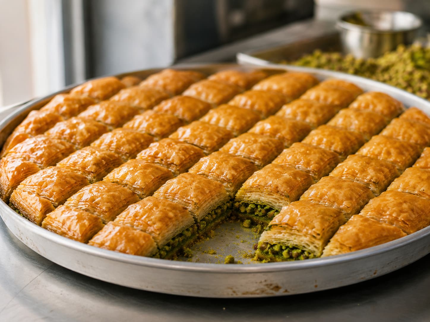 Fıstıklı baklava dilimi